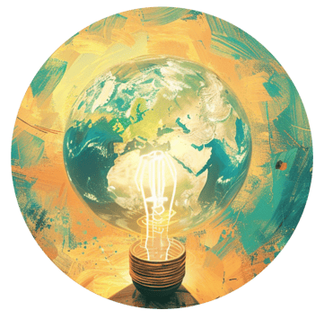 Globe Bulb painting_circle